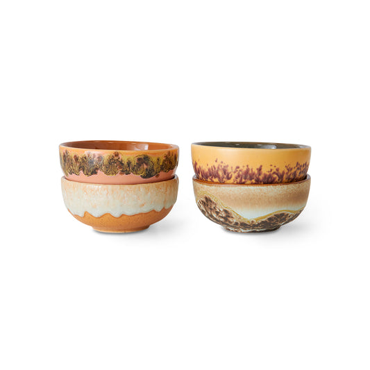 HKLIVING | 70s Ceramics | Skálar 4 stk | Marine