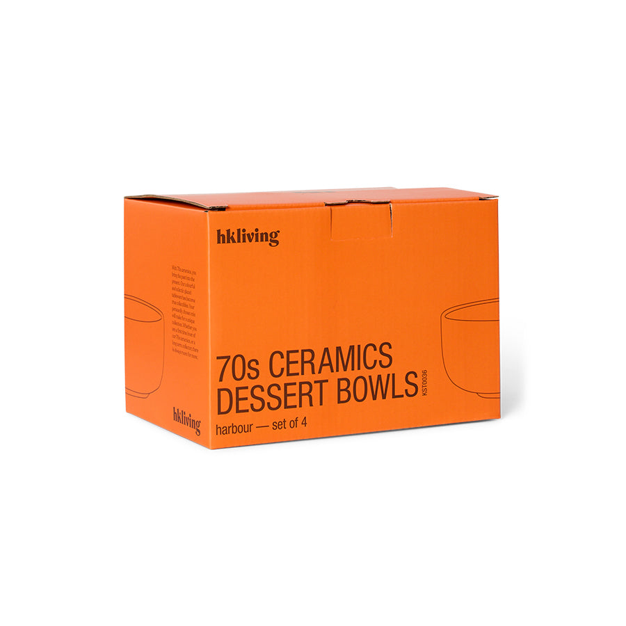 HKLIVING | 70s ceramics | Desertskálar | Harbour | 4 saman