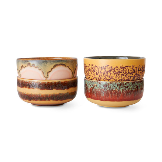 HKLIVING | 70s ceramics | Desertskálar | Harbour | 4 saman
