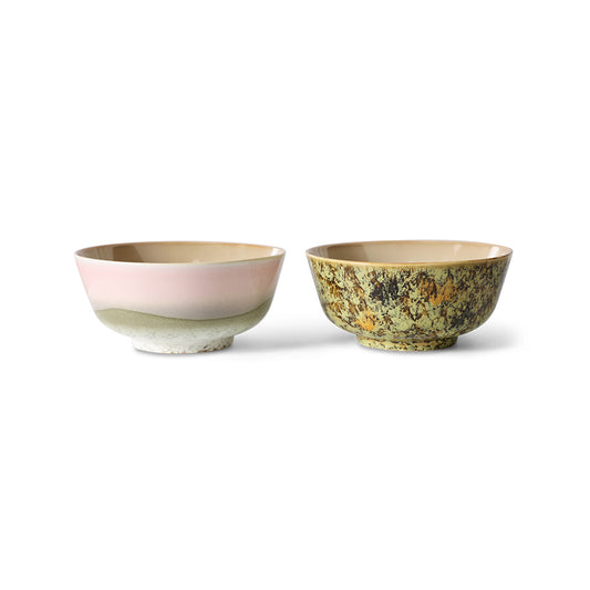 HKLIVING | 70s Ceramics | Ramen Skálar 2 stk | Ascend