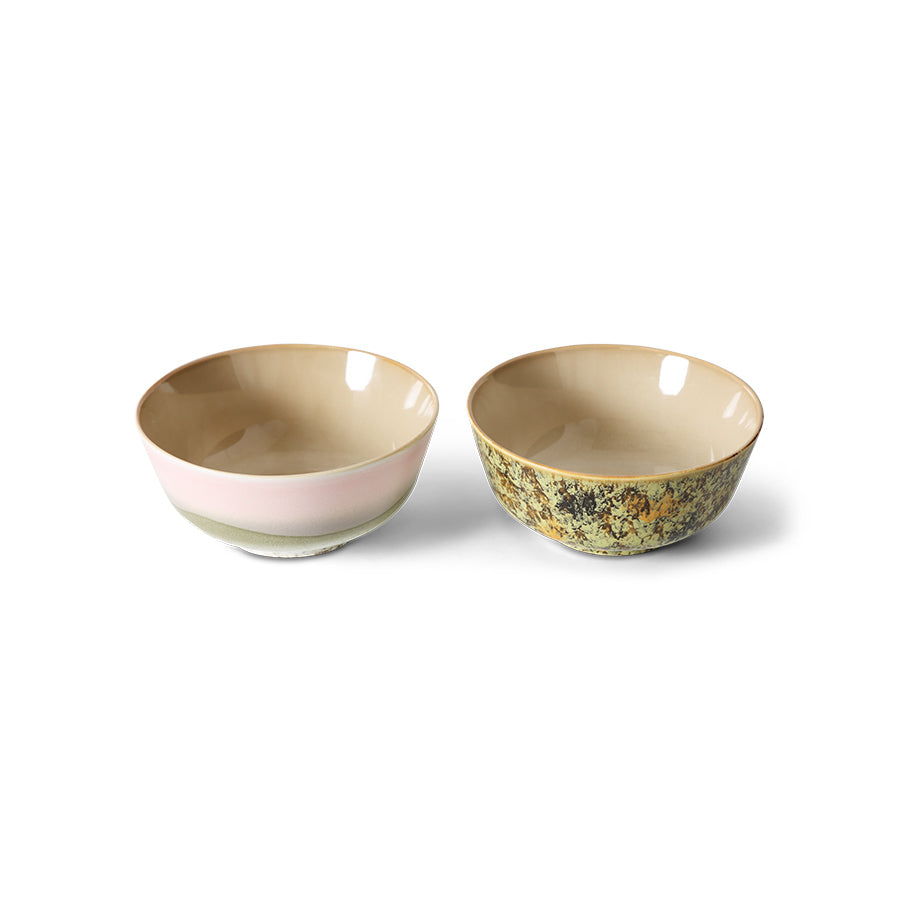 HKLIVING | 70s Ceramics | Ramen Skálar 2 stk | Ascend