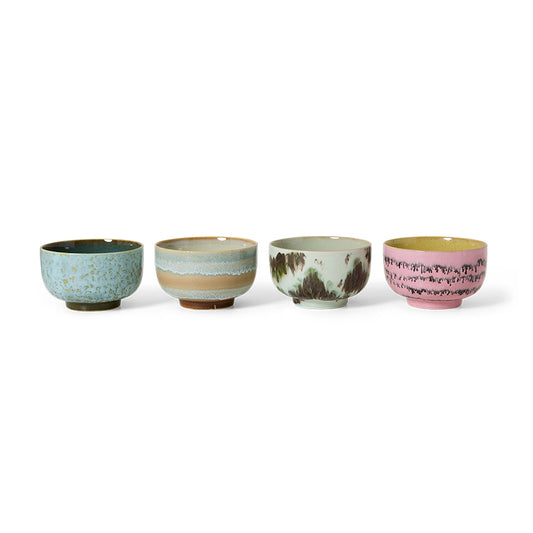 HKLIVING | 70s ceramics | Núðlu skálar | Dada | 4 saman
