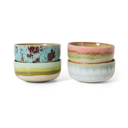 HKLIVING | 70s ceramics | Desertskálar | Impression | 4 saman