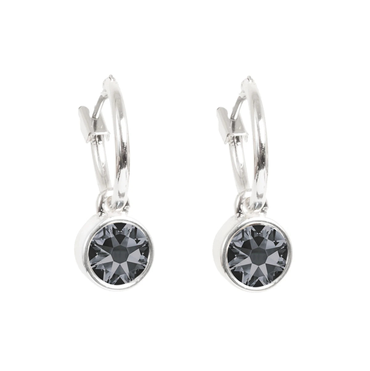 Eyrnalokkar Hangandi | Silver Night | Swarovski