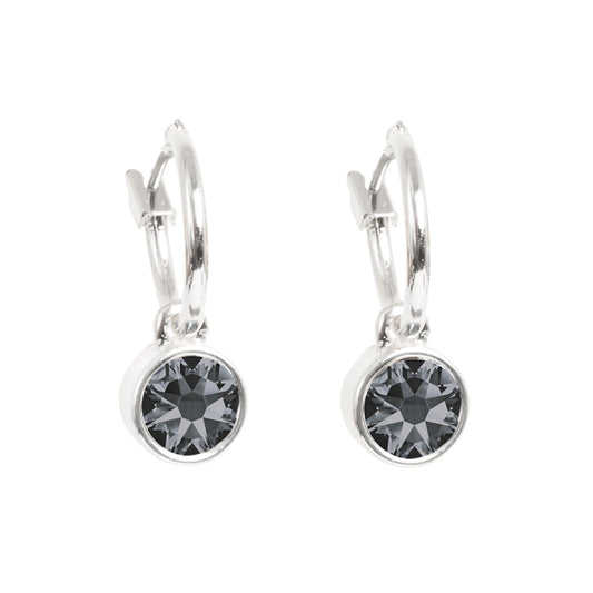 Eyrnalokkar Hangandi | Silver Night | Swarovski