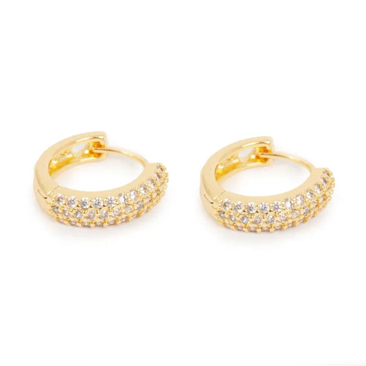 Just Oslo | Eyrnalokkar| Litlir gullhringir m/kristöllum