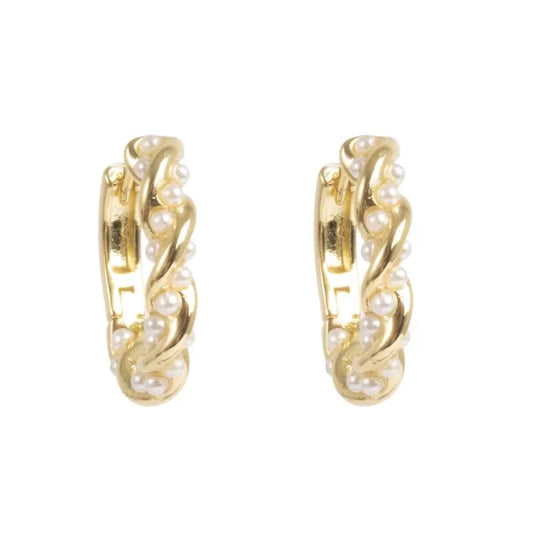 Just Oslo | Eyrnalokkar| Litlir gullhringir m/perlum