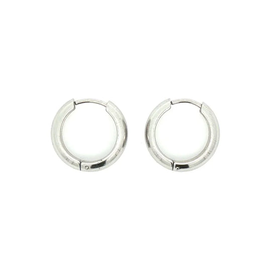 Eyrnalokkar | Steel Hoops | Silfur