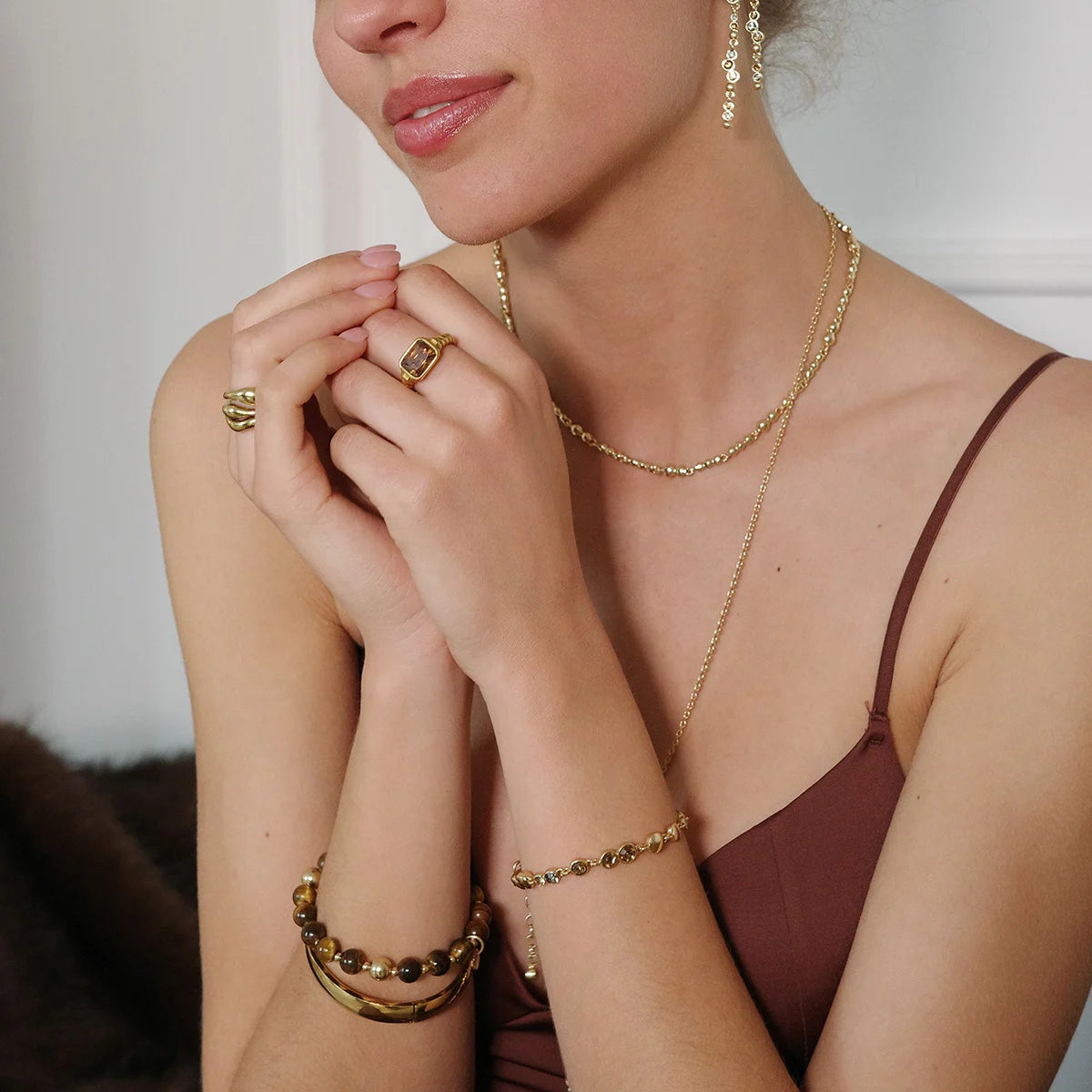 Armband | Glowing Tones | Brúnt