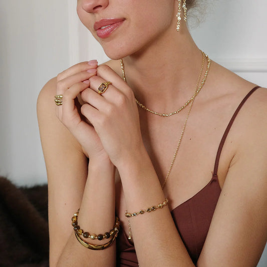 Armband | Glowing Tones | Brúnt