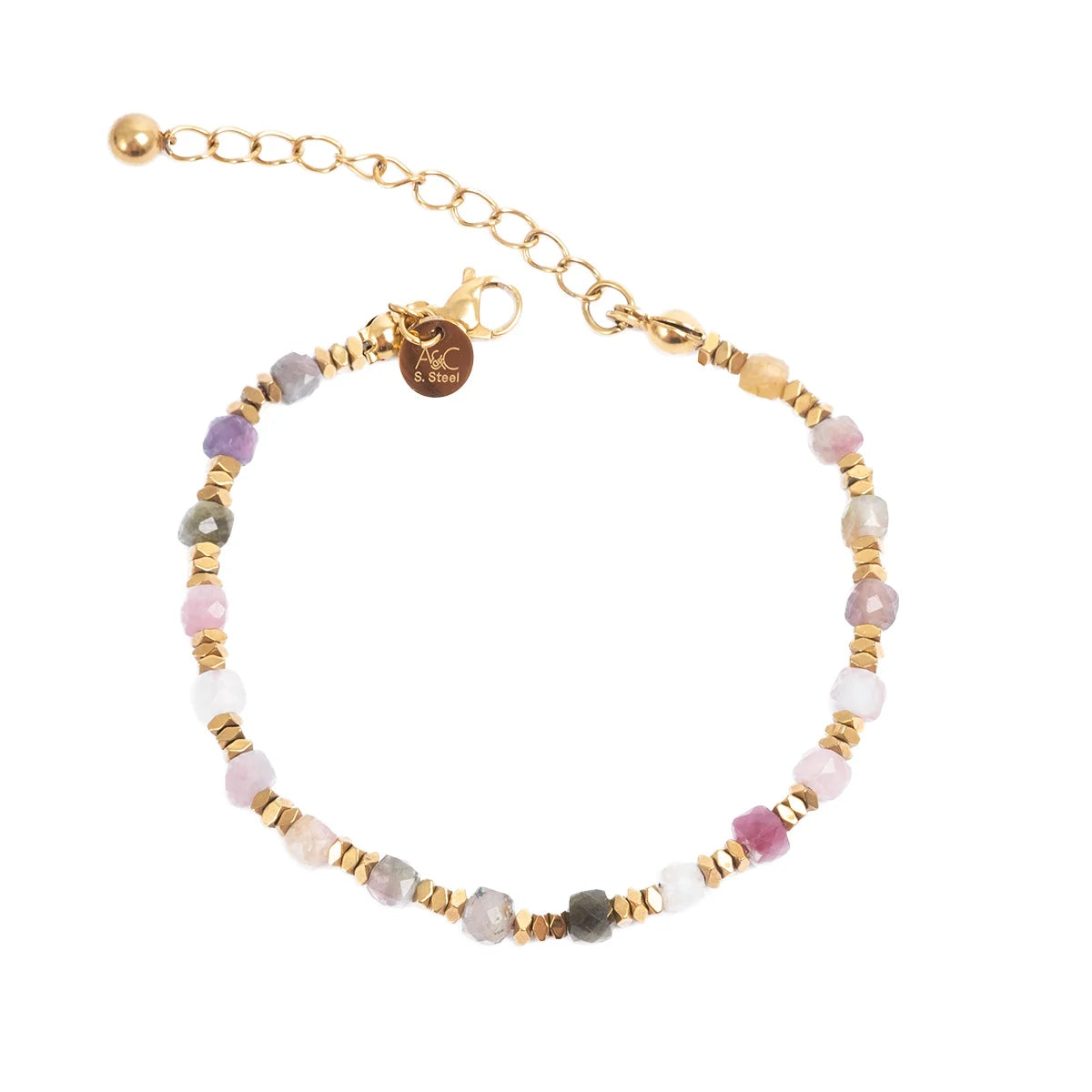 Armband | Marglitir steinar | Gull