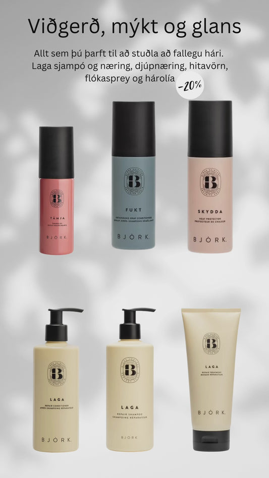 Viðgerð, mýkt og glans| Hárpakki |           20% afsláttur
