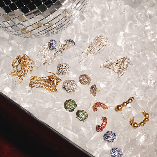 Eyrnalokkar | Tone Damli | Bláir með steinum