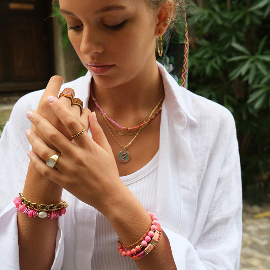 Armband - Enamel Tiles - 17cm