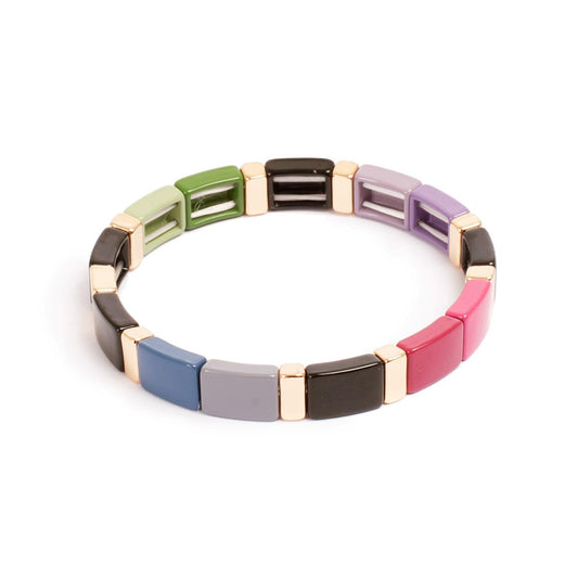 Armband - Multi- Enamel Tiles