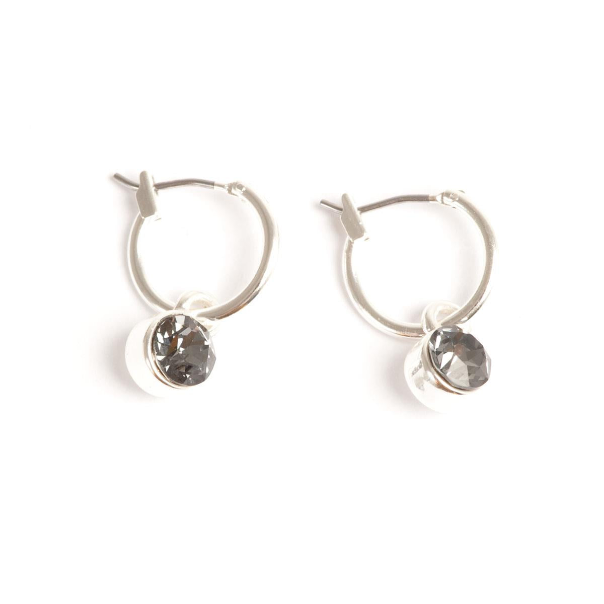 Eyrnalokkar Hangandi | Silver Night | Swarovski