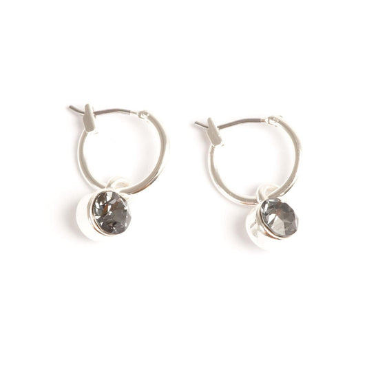 Eyrnalokkar Hangandi | Silver Night | Swarovski
