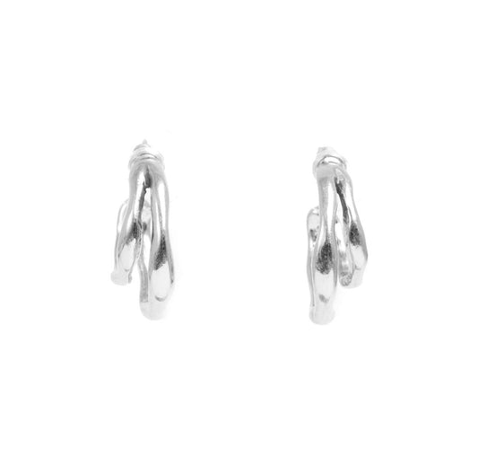 Eyrnalokkar - Silfur- Sculptured