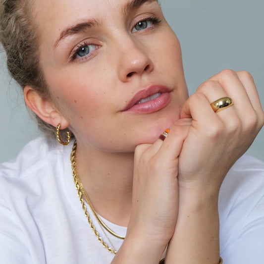 Eyrnalokkar- Stál-Twisted