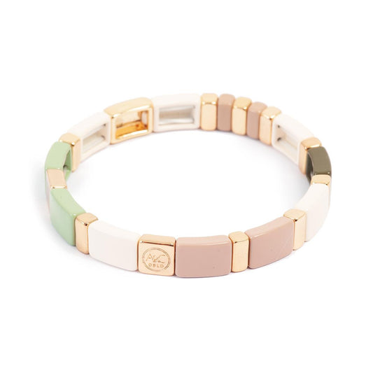 Armband - Soft tones  - Enamel Tiles