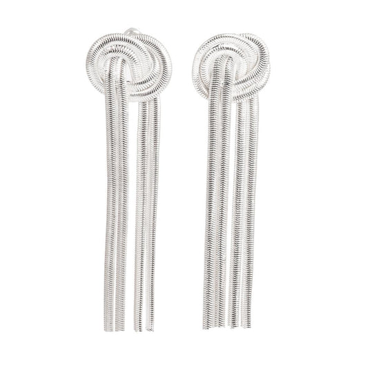 Eyrnalokkar - Silfur- Chain Reaction