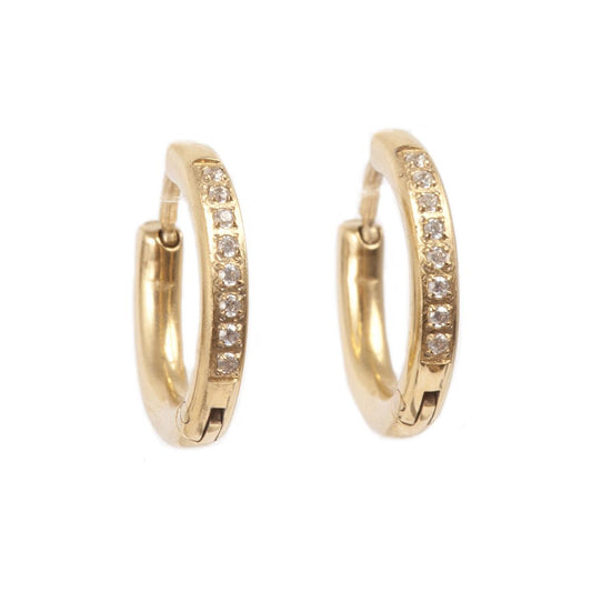 Eyrnalokkar | Ekta stál | Pure Steel | Gull